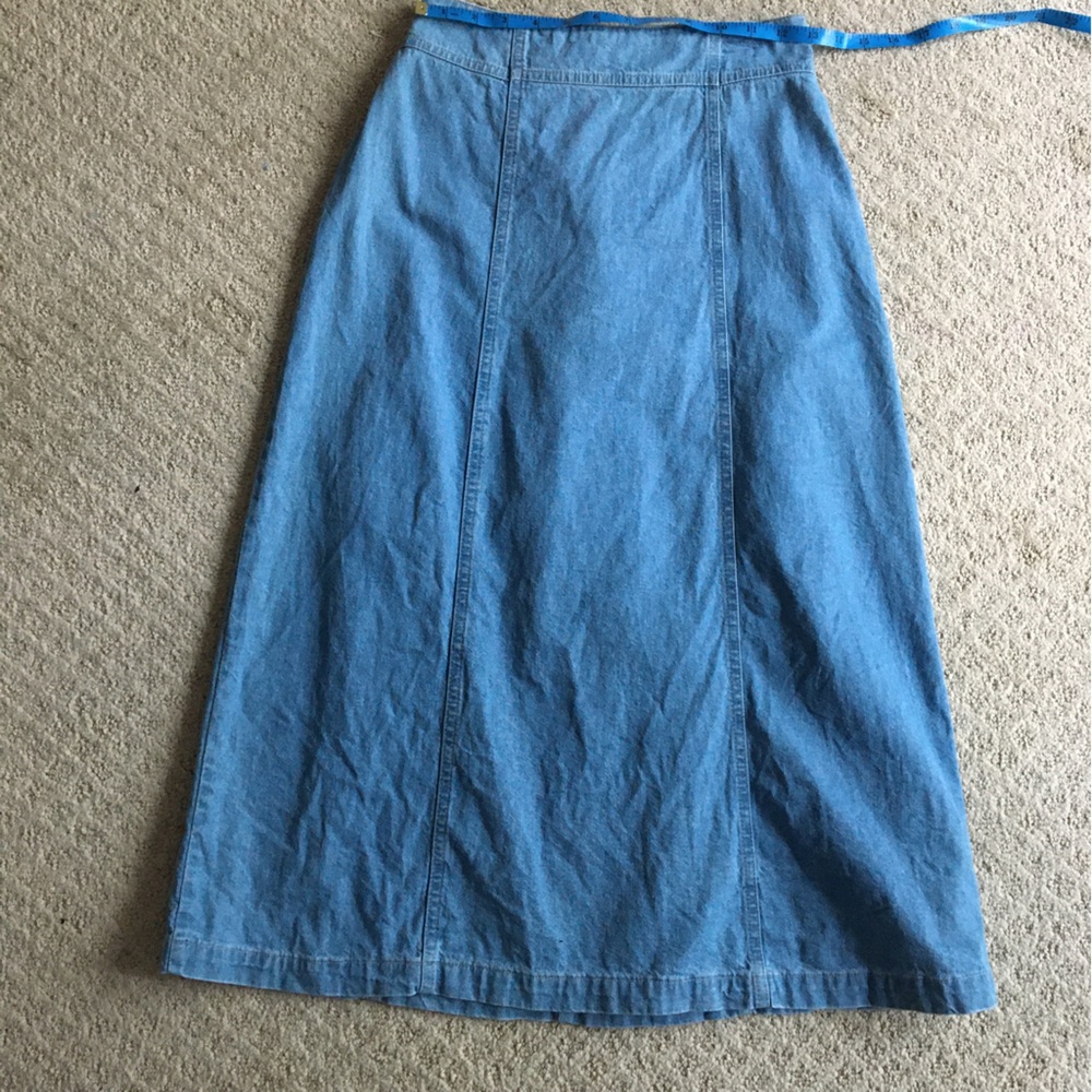 Vintage denim midi skirt